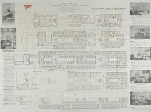 Piano del ponte di prima classe del Titanic, 1911