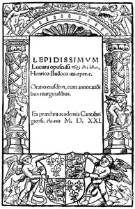 Pagina del titolo di Luciano, 1521, 1893