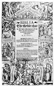 Pagina del titolo della Bibbia di Coverdale, 1535, 1926 da Unbekannt