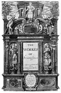 Pagina del titolo delle opere di Ben Jonson, 1616