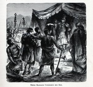Tito Manlio condanna suo figlio, 1882 da Unbekannt