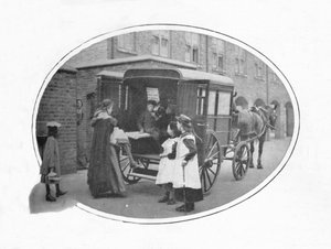 A scuola in ambulanza, Londra, c1903 da Unbekannt
