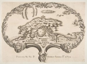 Piano topografico di Porto Ercole a forma di ventaglio da Unbekannt