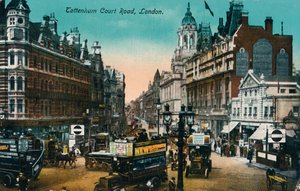 Tottenham Court Road, Londra, 1915, c1900-1930 da Unbekannt