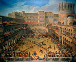 Torneo in una corte del Vaticano, Roma, 1565 da Unbekannt