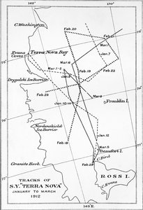 Tracce di S.Y. Terra Nova - Gennaio a marzo 1912, 1913