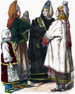 Costume tradizionale russo, c1850 da Unbekannt