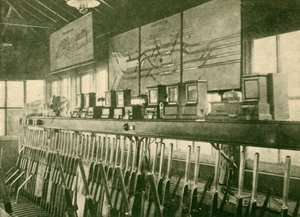 Diagramma del Movimento dei Treni nella Cabina di Segnalazione, Metropolitana, 1930 da Unbekannt