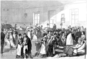 Addestramento delle donne per diventare infermiere in un ospedale militare a San Pietroburgo, 1877