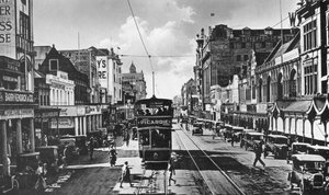 Tram su West Street, Durban, Sudafrica da Unbekannt