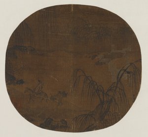 Viaggiatori sotto salici, dinastia Yuan o Ming, 1279-1644 da Unbekannt
