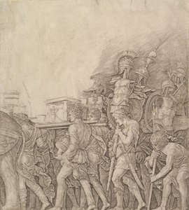 Trionfo di Cesare: Soldati che portano trofei, ca. 1490 da Unbekannt