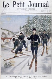 Truppe sugli sci in manovre alpine, Norvegia, 1902 da Unbekannt