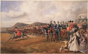 Lo Zar Alessandro II che rivede le truppe, 1867 da Unbekannt