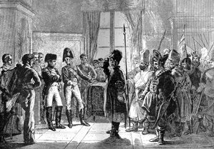 Lo Zar Alessandro I presenta le truppe russe a Napoleone, 8 luglio 1807, 1882-1884