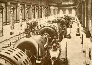 Turbo-Generatori alla Centrale Elettrica di Neasden, Metropolitana, 1930 da Unbekannt