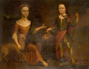Due bambini della famiglia Holte, 1800 da Unbekannt