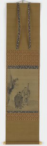 Due saggi cinesi vicino a una roccia sporgente, periodo Edo, 1615-1868 da Unbekannt