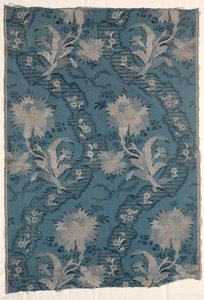 Due pannelli uniti di seta figurata, 1723-1774