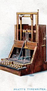 Macchina da scrivere brevettata da John Pratt nel 1866, 1915 da Unbekannt