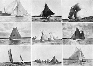 Scene tipiche di yachting nel porto di Sydney, c1900