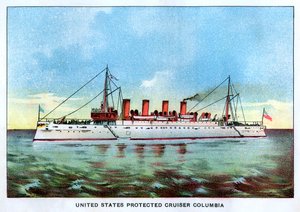Incrociatore protetto degli Stati Uniti Columbia, c1890 da Unbekannt