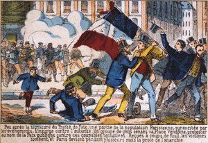 Insurrezione che porta alla fondazione della Comune di Parigi da Unbekannt