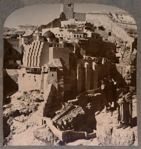 Valle di Mar Saba e Convento, dal Brook Kedron, c1900 da Unbekannt