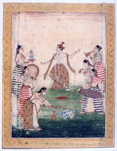 Vasanta Ragini, Album Ragamala, Scuola del Rajasthan, XIX secolo da Unbekannt