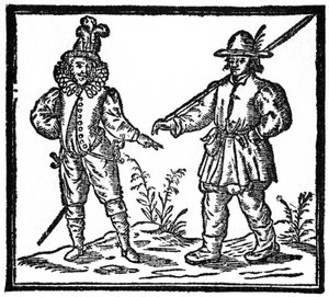 Calzoni di velluto e calzoni di stoffa, 1592, 1910