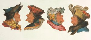 Vexierbild, Vier Köpfe da Unbekannt