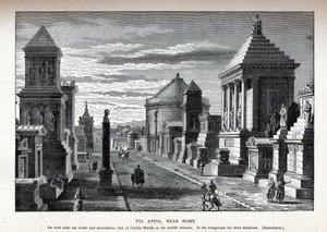 Via Appia vicino a Roma Ricostruzione, 1882 da Unbekannt