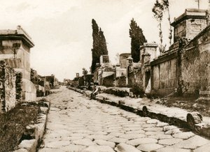 Via delle Tombe, Pompei, Italia, c1900 da Unbekannt