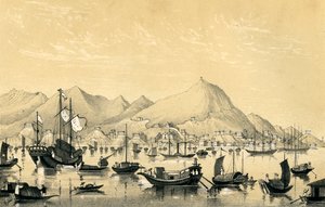 Victoria Town, Isola di Hong Kong, 1847 da Unbekannt