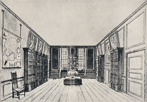 Veduta verso il Tamigi nella Biblioteca di Samuel Pepys, York Buildings, 1928
