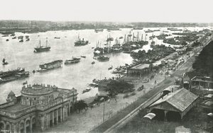 Vista dal ponte Hooghly, Calcutta, India, 1895 da Unbekannt