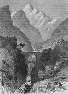 Veduta nei Pirenei, c1880 da Unbekannt