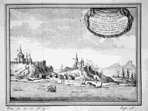Veduta di Beryozovo dal fiume Sosva, 1770s