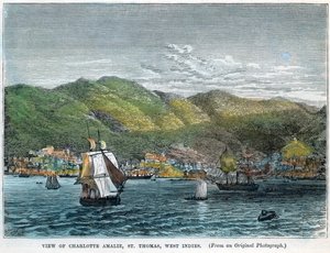 Vista di Charlotte Amalie, St Thomas, Indie Occidentali da Unbekannt