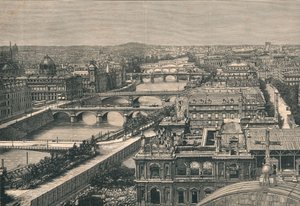 Veduta di Parigi, Mostrando i Sette Ponti, 1882 da Unbekannt