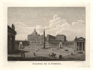 Veduta di Piazza San Pietro, con la Basilica di San Pietro e l
