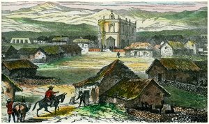 Veduta di Tiahuanaco, vicino al lago Titicaca, Bolivia, c1880 da Unbekannt