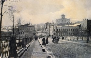 Vista di via Znamenka in inverno, Mosca, Russia, inizio XX secolo da Unbekannt