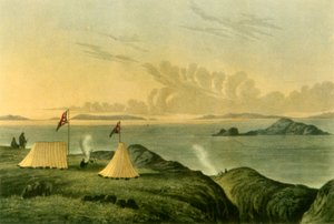 Vista del Mare Artico dalla foce del fiume Copper Mine, mezzanotte, luglio 1821