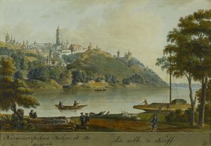 Veduta del Monastero delle Grotte di Kiev e Podil da Unbekannt