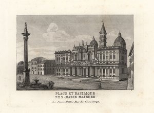 Veduta di Piazza e Basilica di Santa Maria Maggiore, Roma da Unbekannt