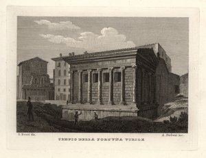 Veduta del Tempio di Portuno o Tempio della Fortuna Virile da Unbekannt
