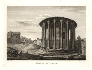Veduta del Tempio di Vesta, Roma