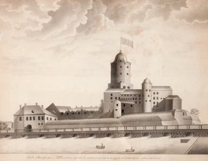Veduta del Castello di Vyborg, ca 1840 da Unbekannt