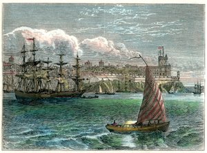 Vista della città di San Domingo dal porto, Repubblica Dominicana da Unbekannt